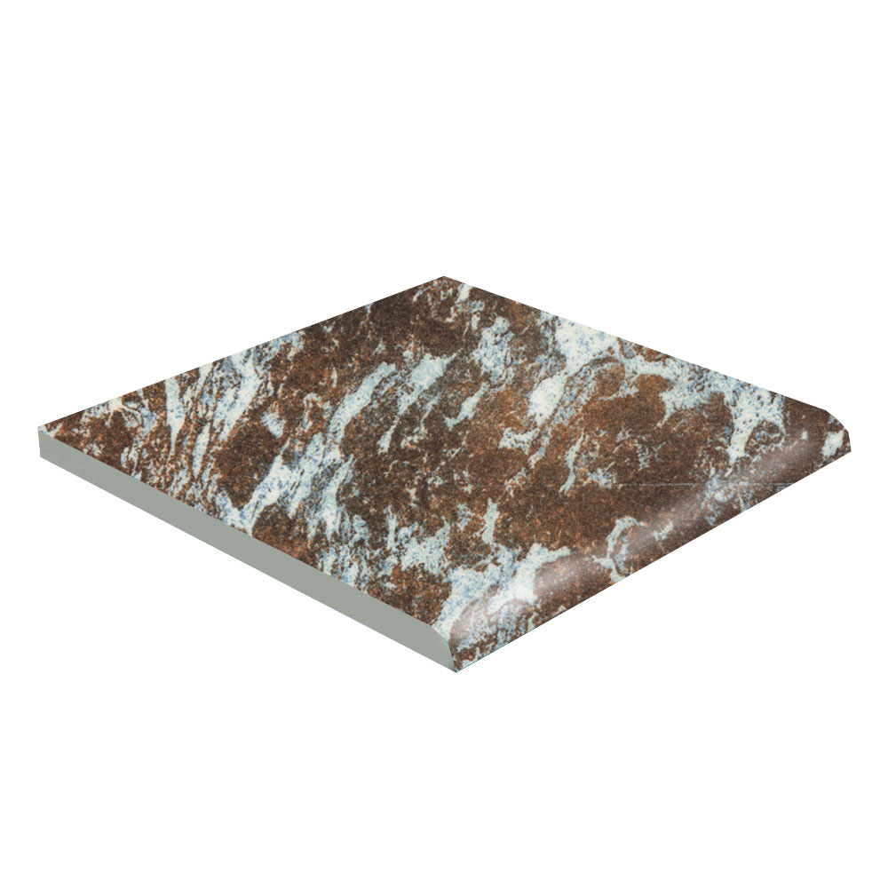 Klinker Ocean Bullnose Brun Matt 15x15 cm